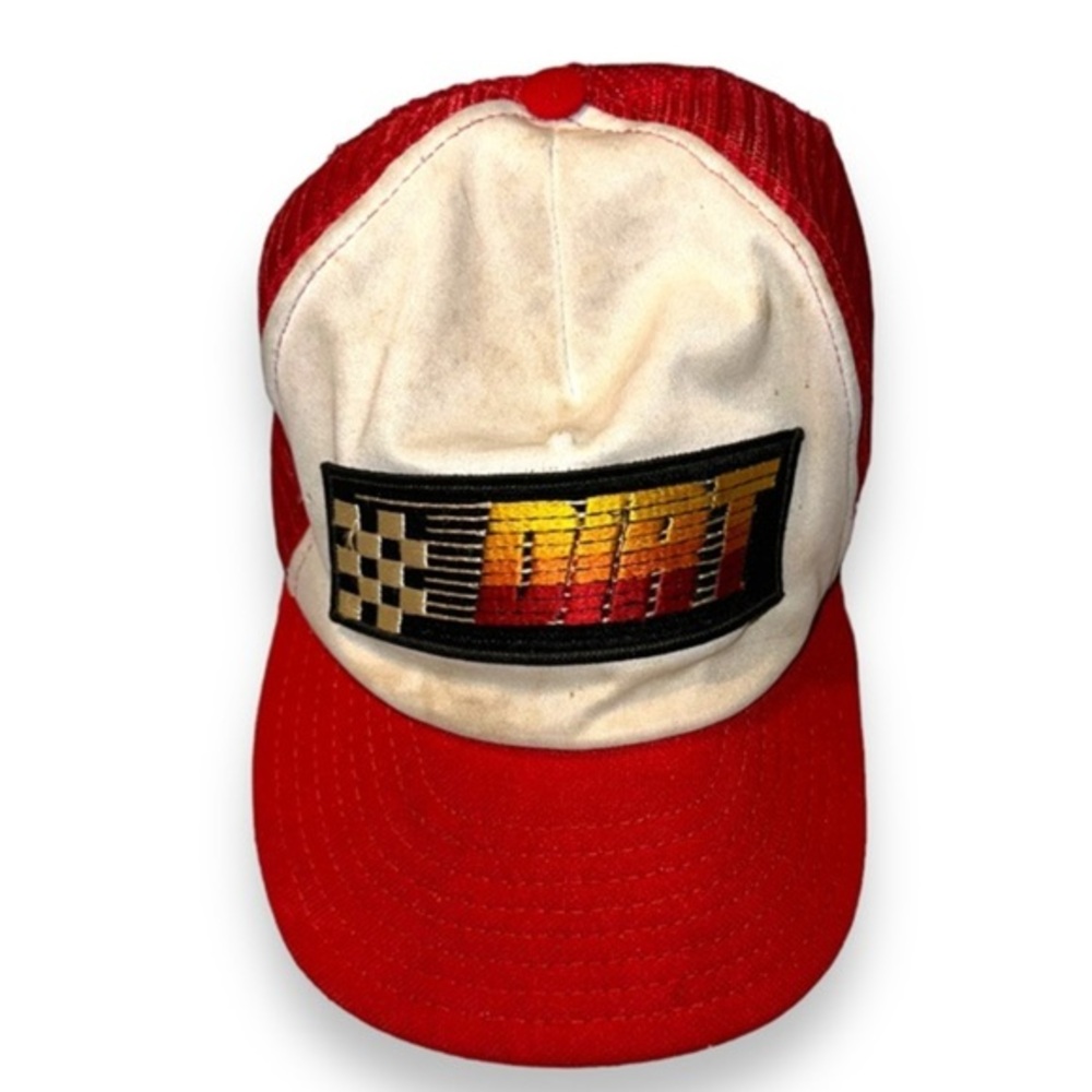 Vintage Cap Dirt Racing Trucker Hat Mesh Back